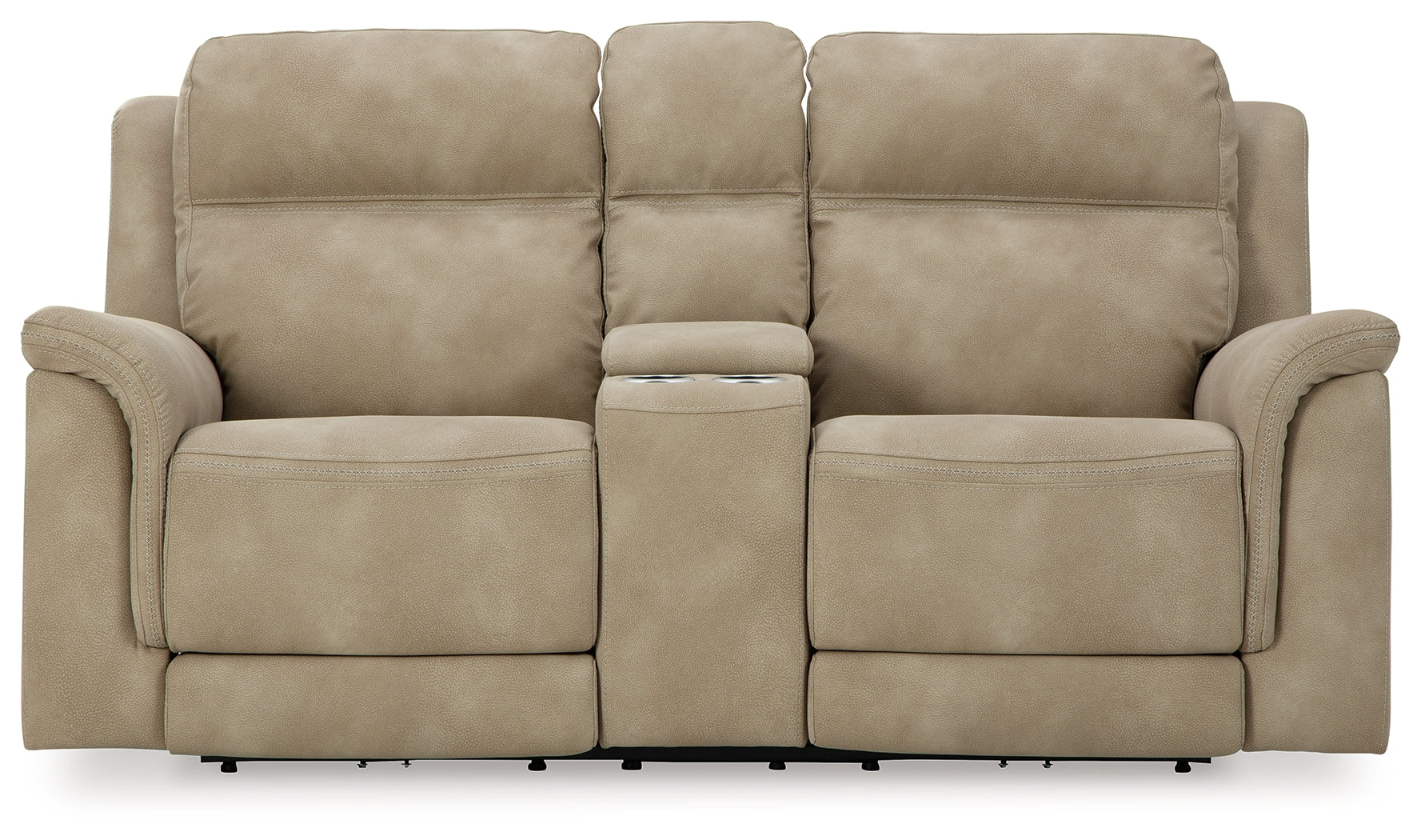 NextGen DuraPella Sand Power Reclining Loveseat w/ Console