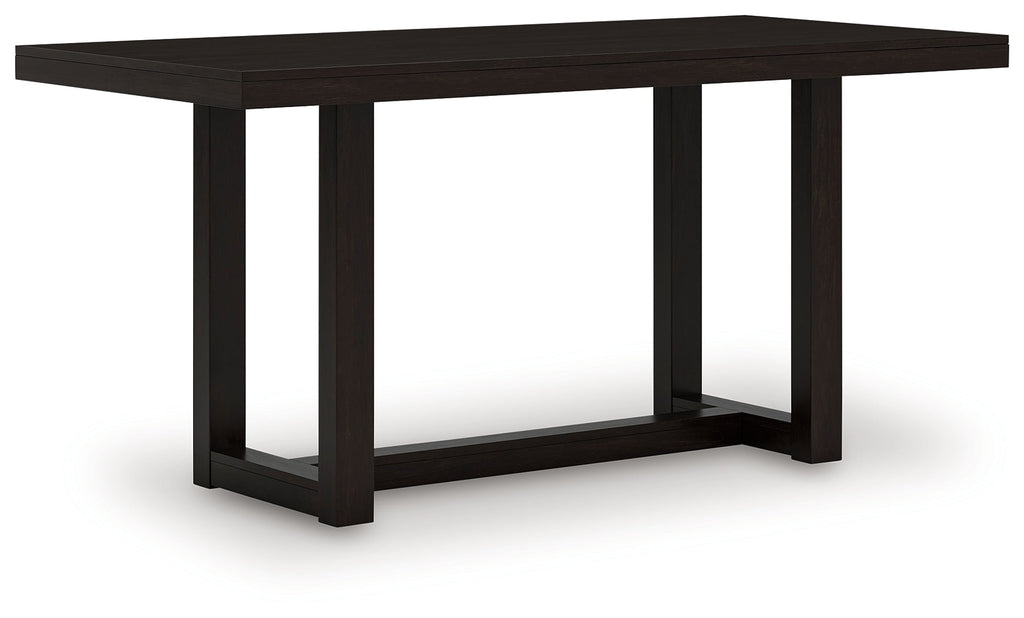 Neymorton Dark Grayish Counter Height Dining Table and 4 Barstools, Brown