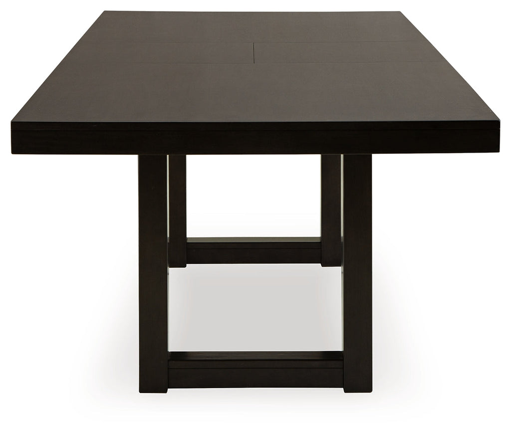 Neymorton Dark Grayish Brown Dining Table w/4 Chairs