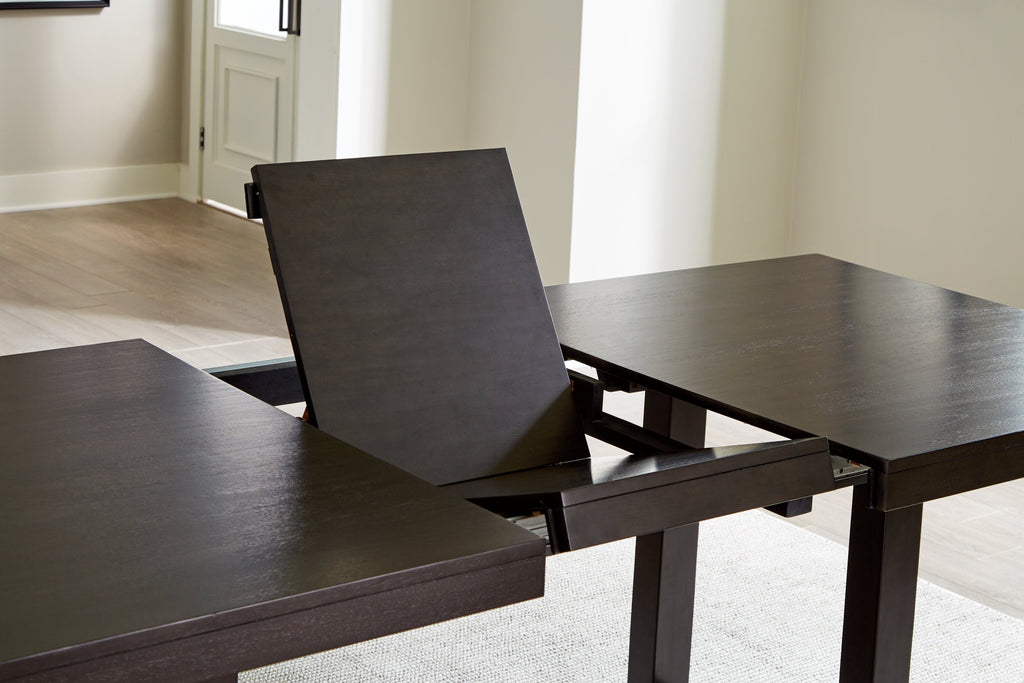 Neymorton Dark Grayish Brown Dining Table w/6 Chairs