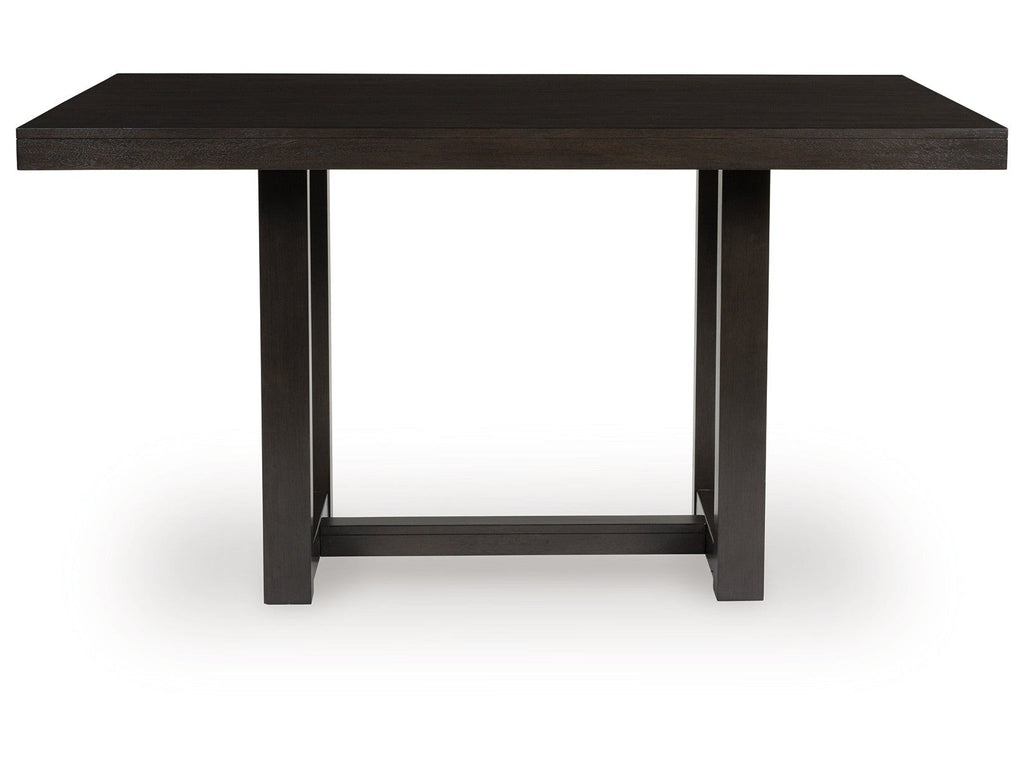 Neymorton Dark Grayish Brown Rectangular Dining Room Counter Table