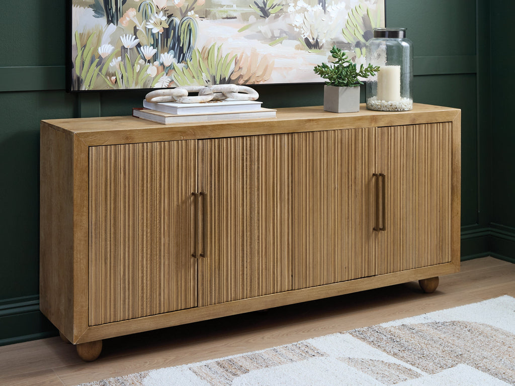 Niam Light Antique Beige Accent Cabinet
