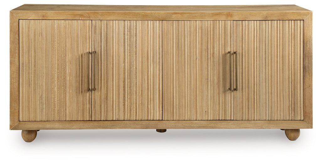 Niam Light Antique Beige Accent Cabinet