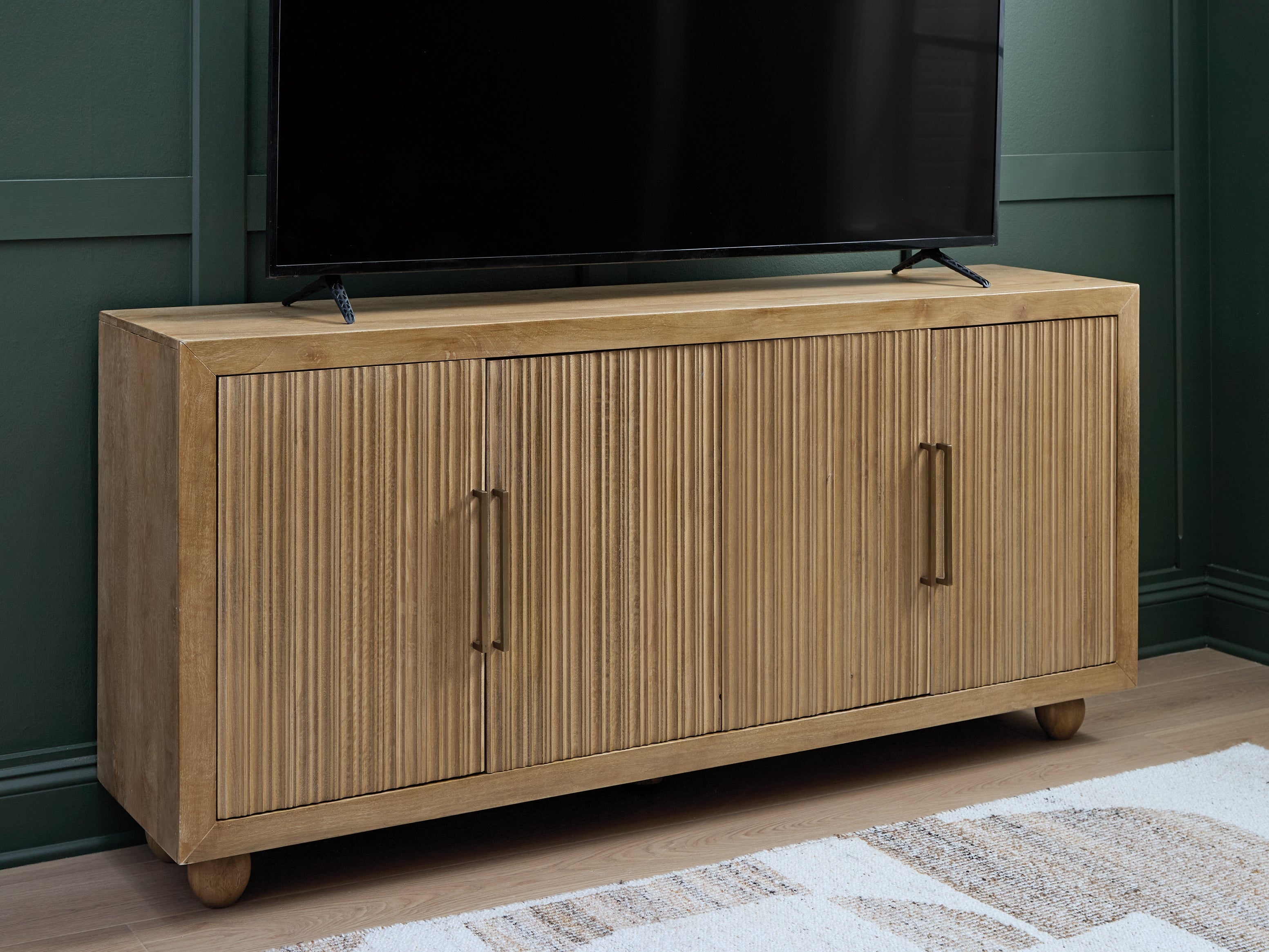 Niam Light Antique Beige Accent Cabinet