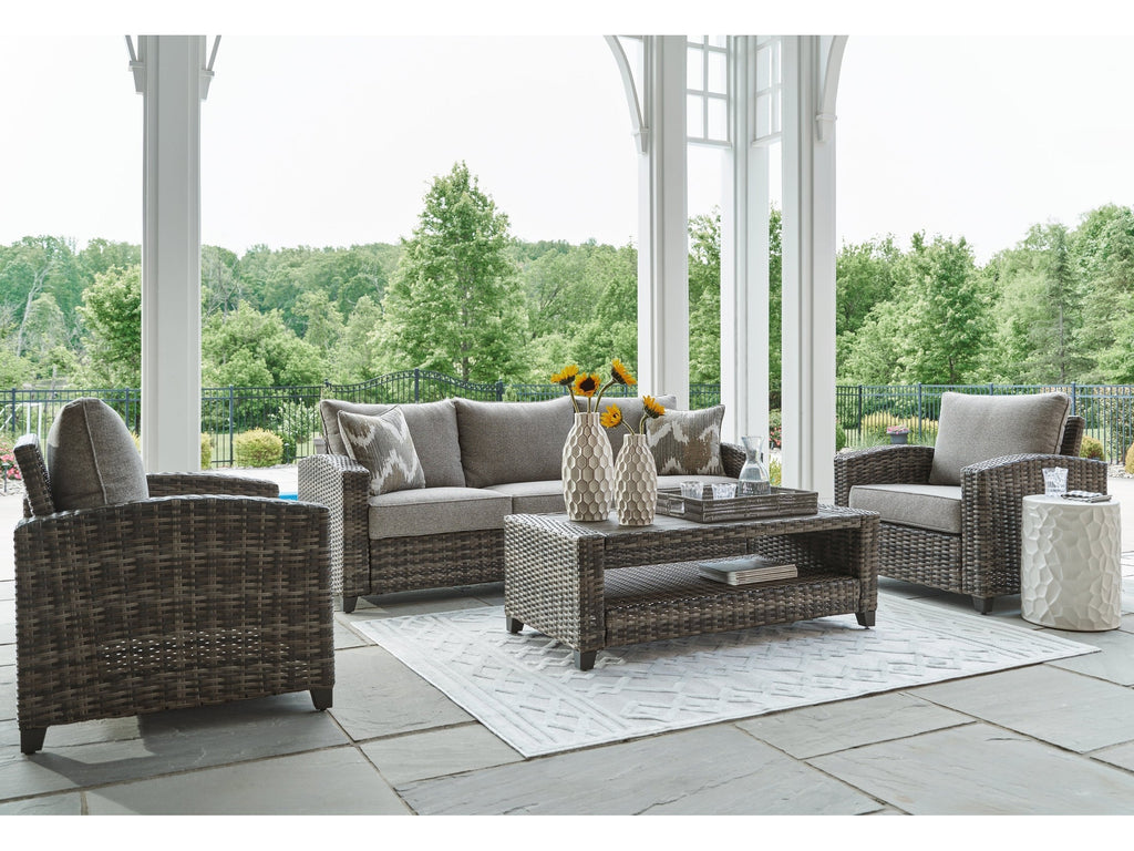 Oasis Court Gray Outdoor Seating Group (Set of 4)