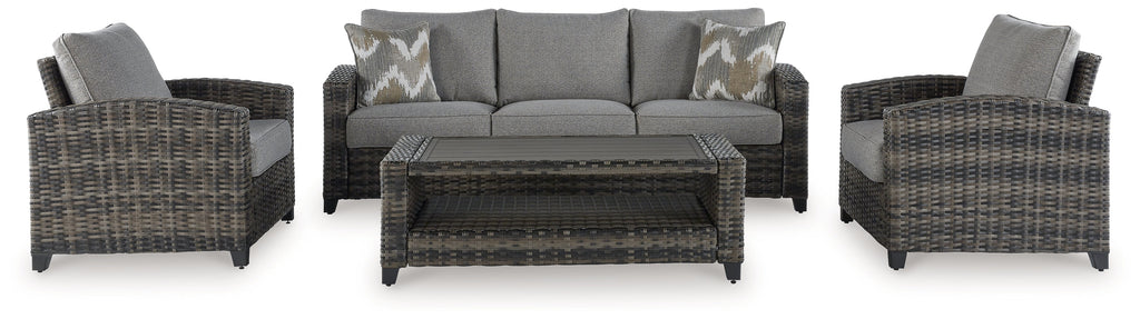 Oasis Court Gray Outdoor Seating Group (Set of 4)