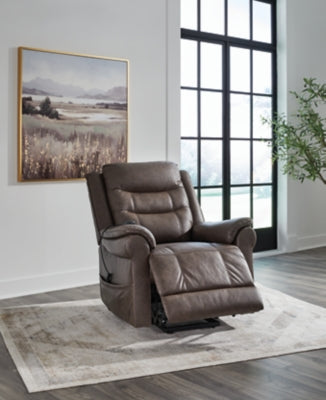 Oatman Umber Power Lift Recliner