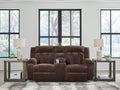 Observation Chocolate Power Reclining Loveseat w/Console
