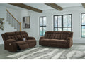 Observation Chocolate Power Reclining Sofa and Loveseat
