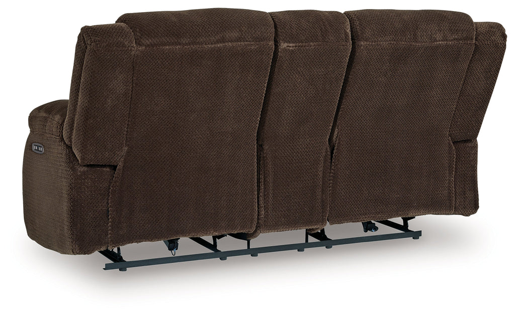 Observation Chocolate Power Reclining Sofa and Loveseat