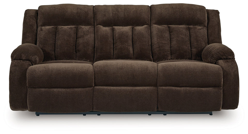 Observation Chocolate Power Reclining Sofa and Loveseat