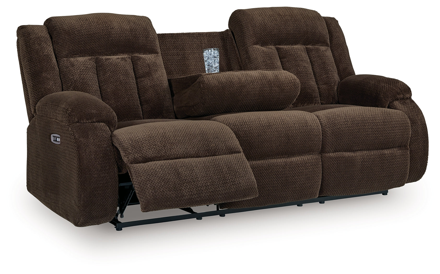 Observation Chocolate Power Reclining Sofa and Loveseat