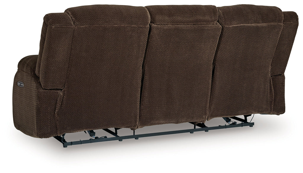 Observation Chocolate Power Reclining Sofa and Loveseat