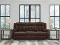 Observation Chocolate Power Reclining Sofa w/Drop Down Table