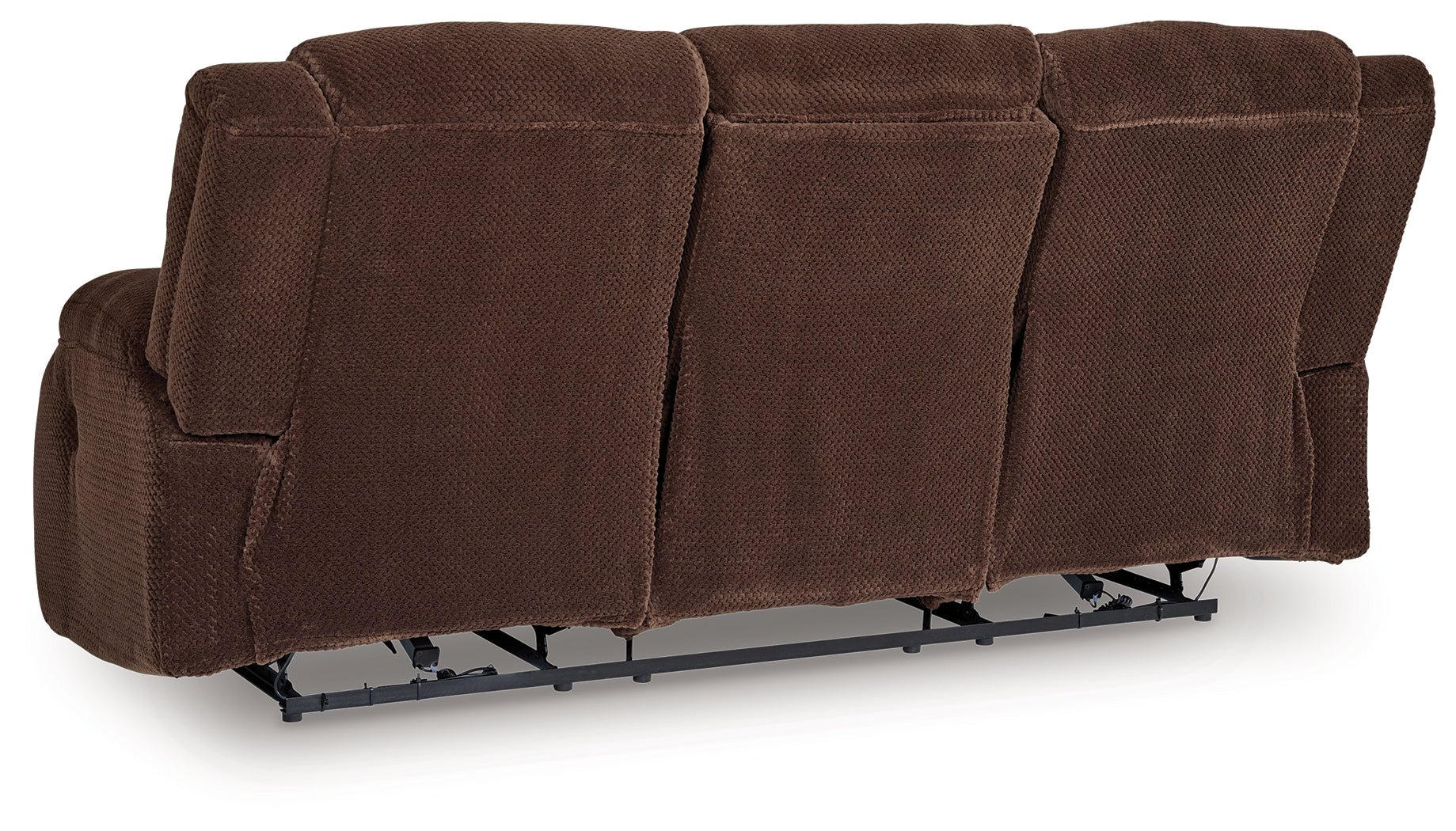 Observation Chocolate Power Reclining Sofa w/Drop Down Table