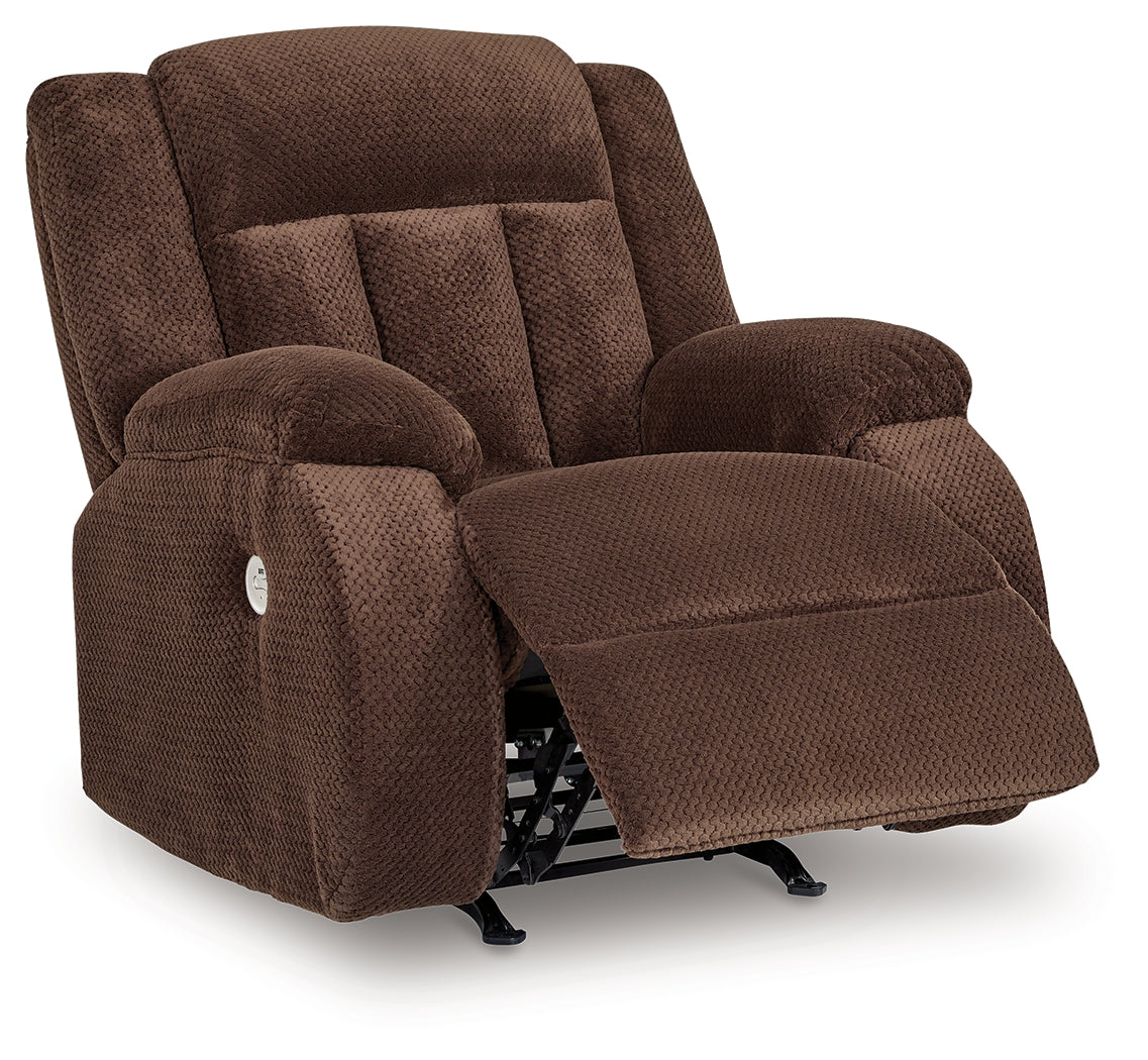 Observation Chocolate Power Rocker Recliner