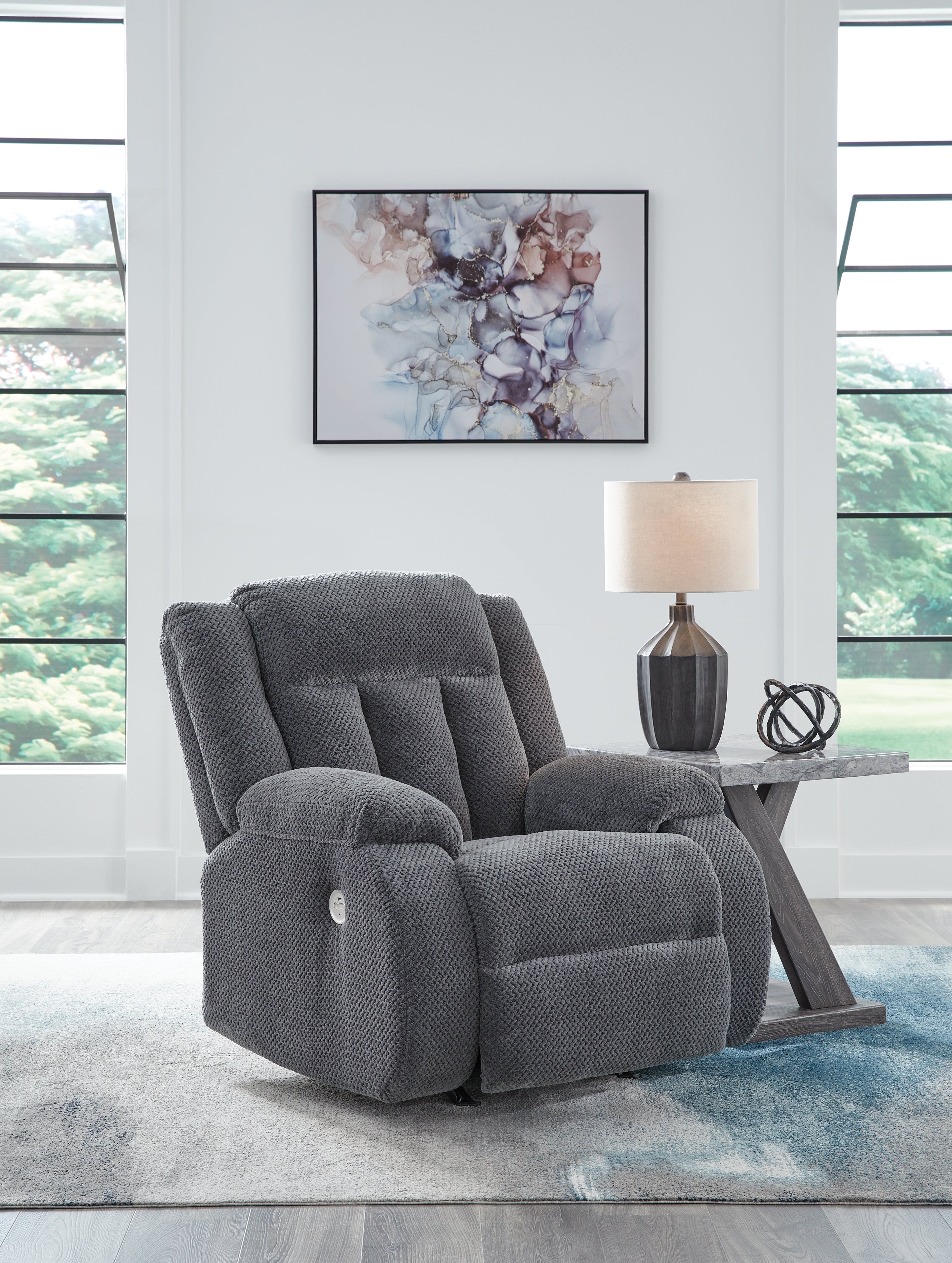 Observation Steel Power Reclining Sofa and Power Recliner
