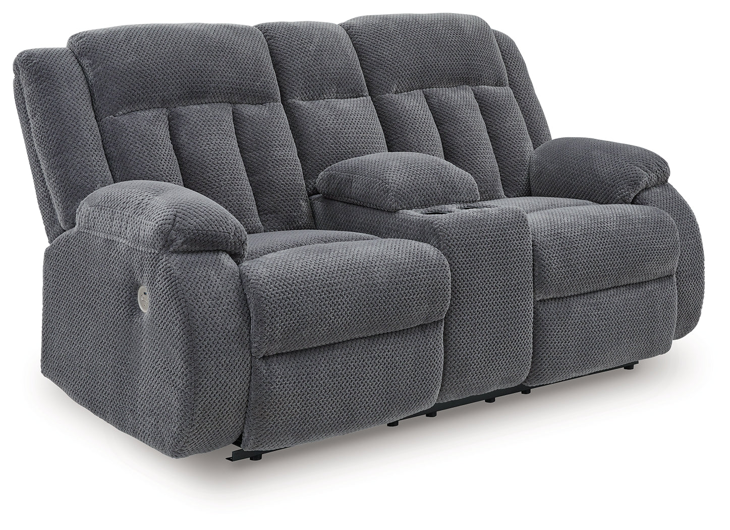 Observation Steel Reclining Power Loveseat w/Console