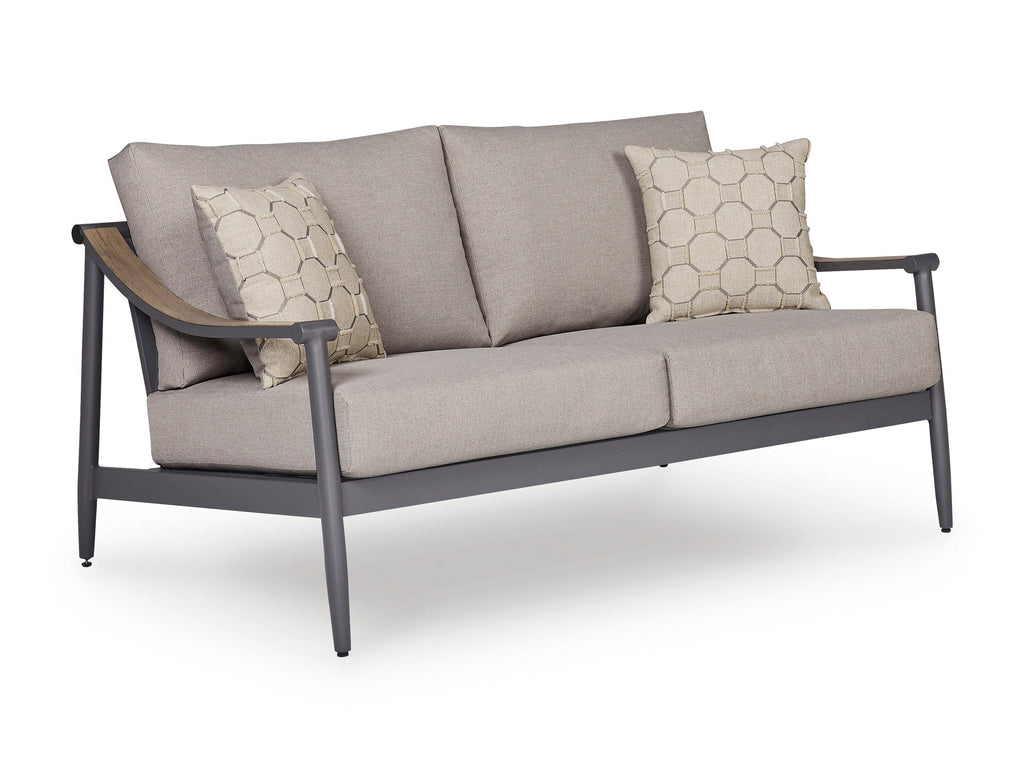 Ocean Beach Gray Loveseat w/Cushion