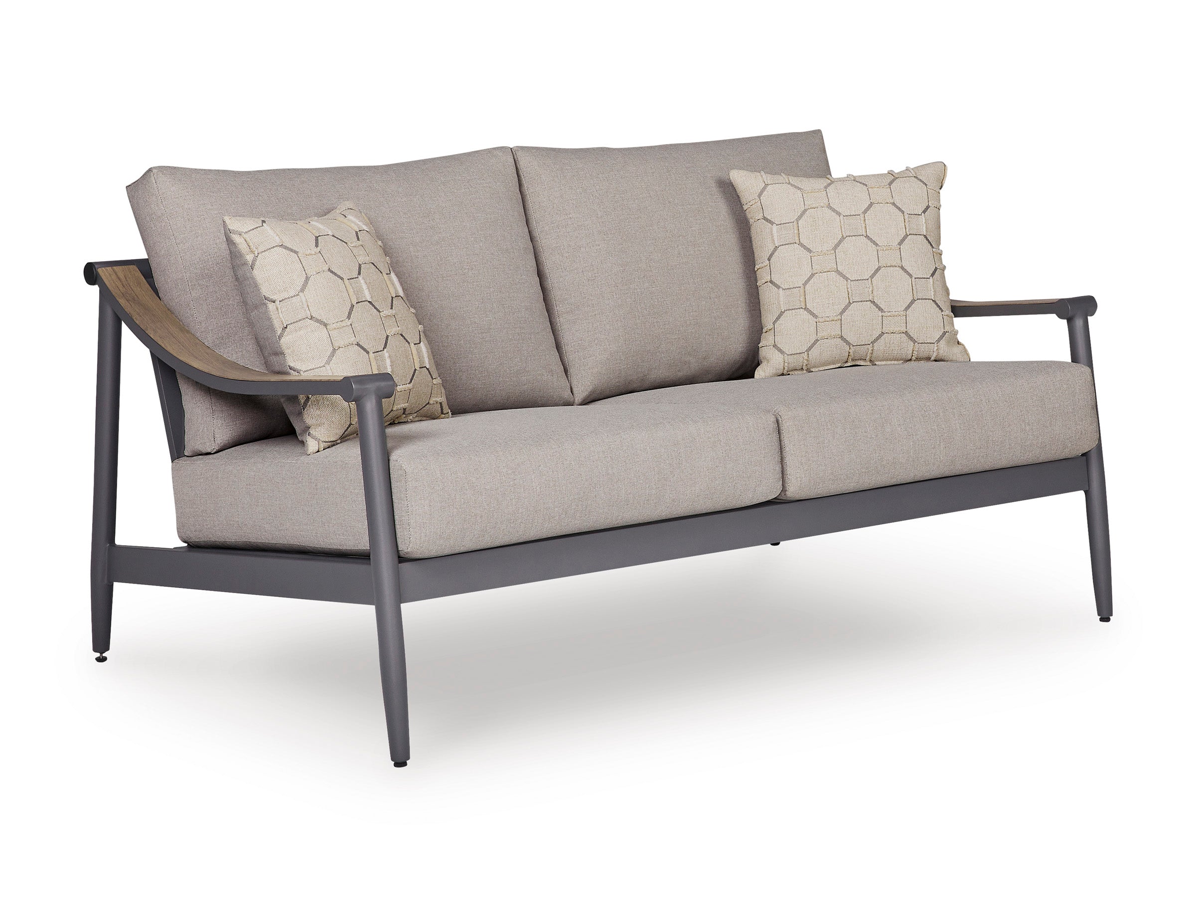 Ocean Beach Gray Loveseat w/Cushion