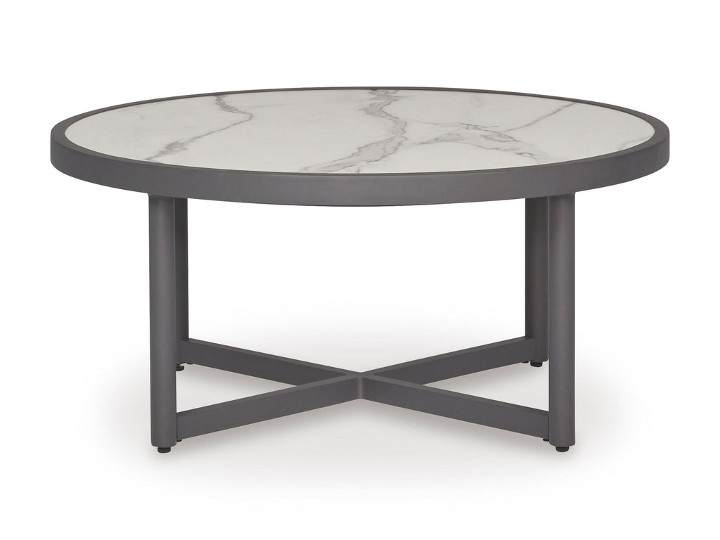 Ocean Beach Gray Round Cocktail Table