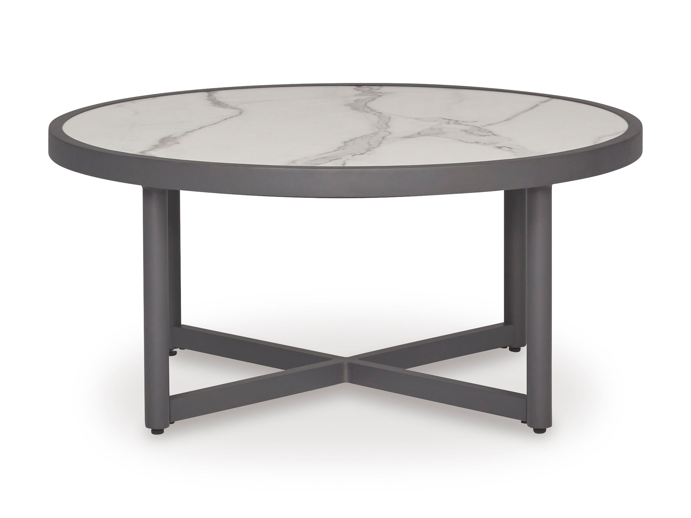 Ocean Beach Gray Round Cocktail Table