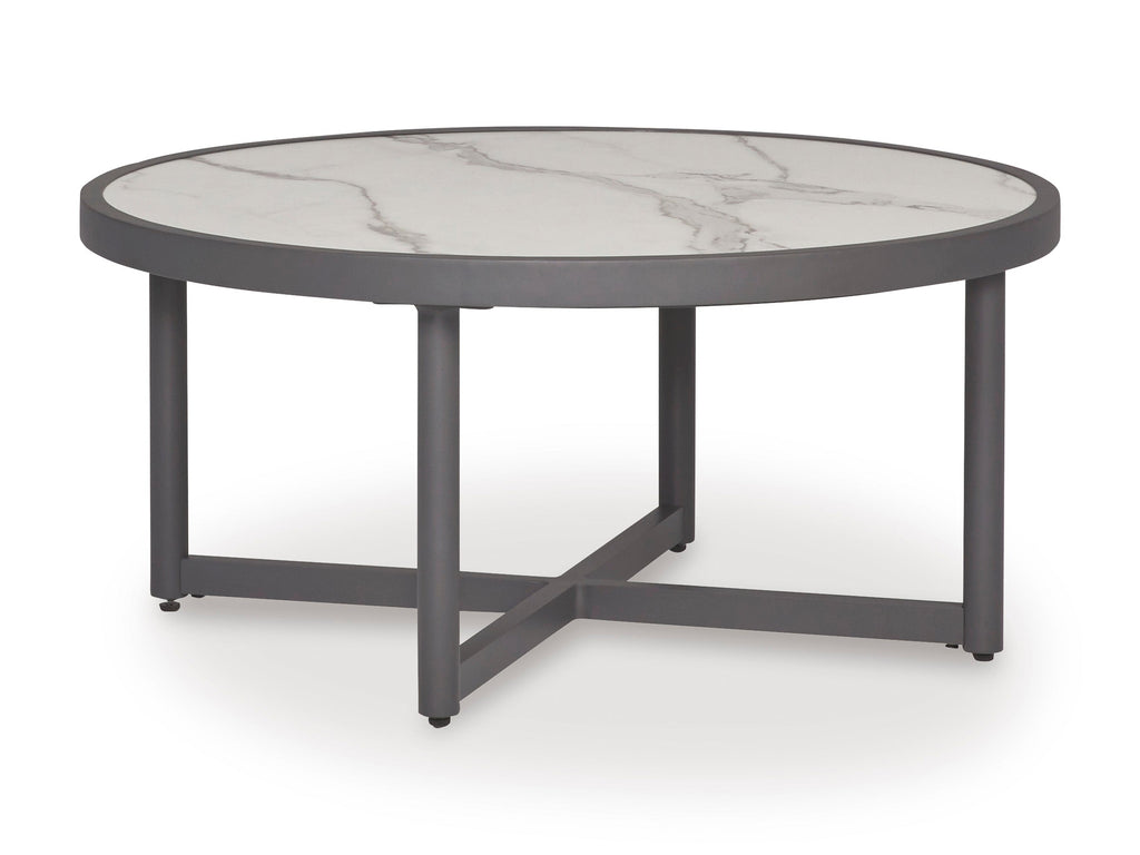 Ocean Beach Gray Round Cocktail Table