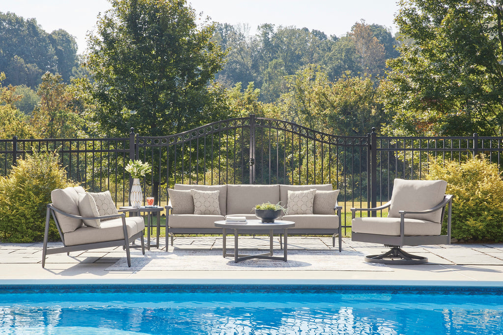 Ocean Beach Gray Sofa with Cushion