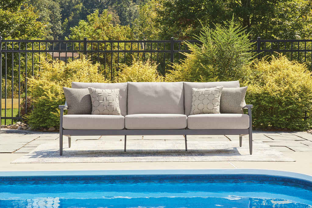 Ocean Beach Gray Sofa with Cushion