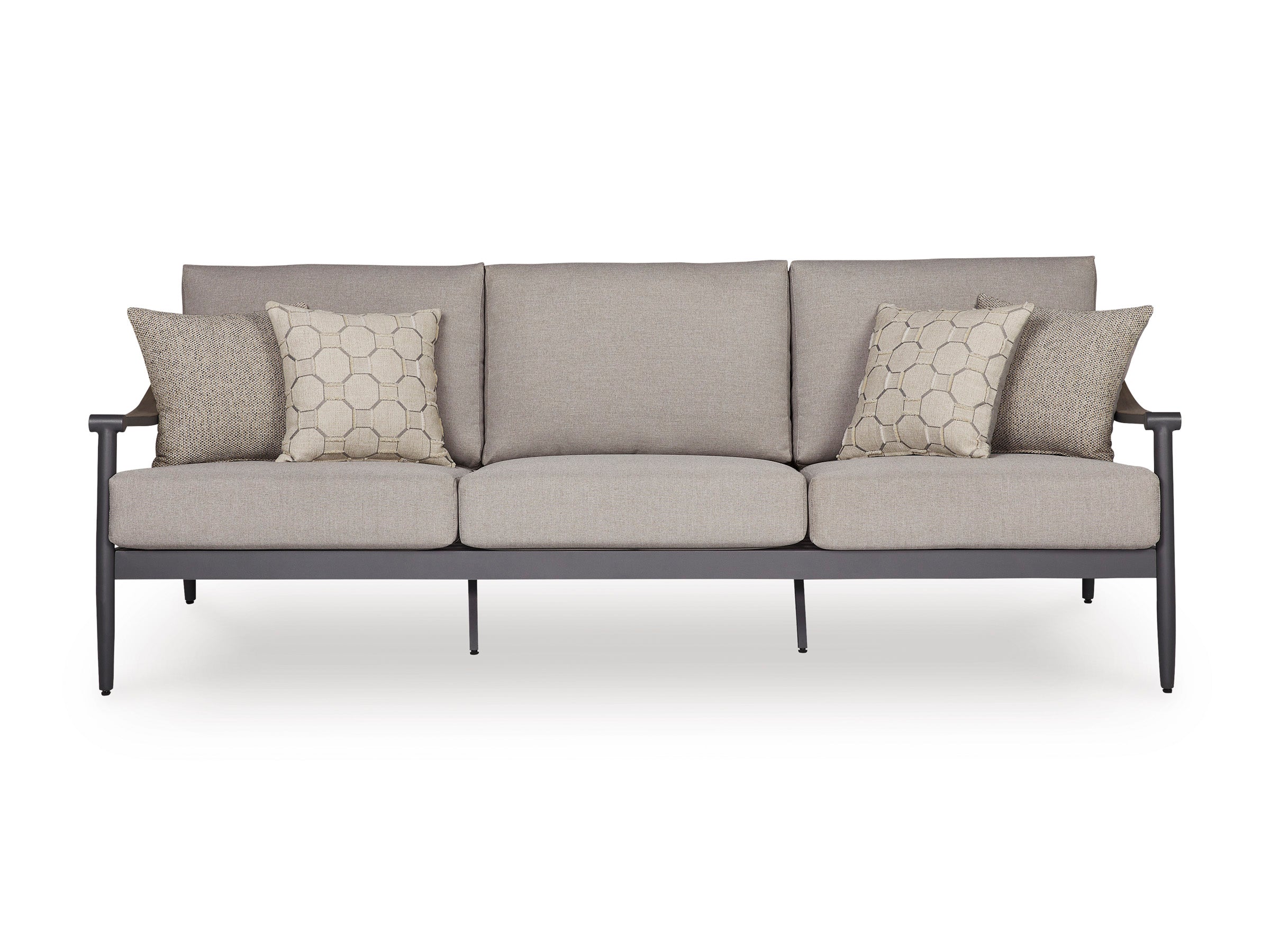 Ocean Beach Gray Sofa with Cushion