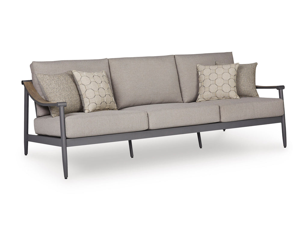 Ocean Beach Gray Sofa with Cushion