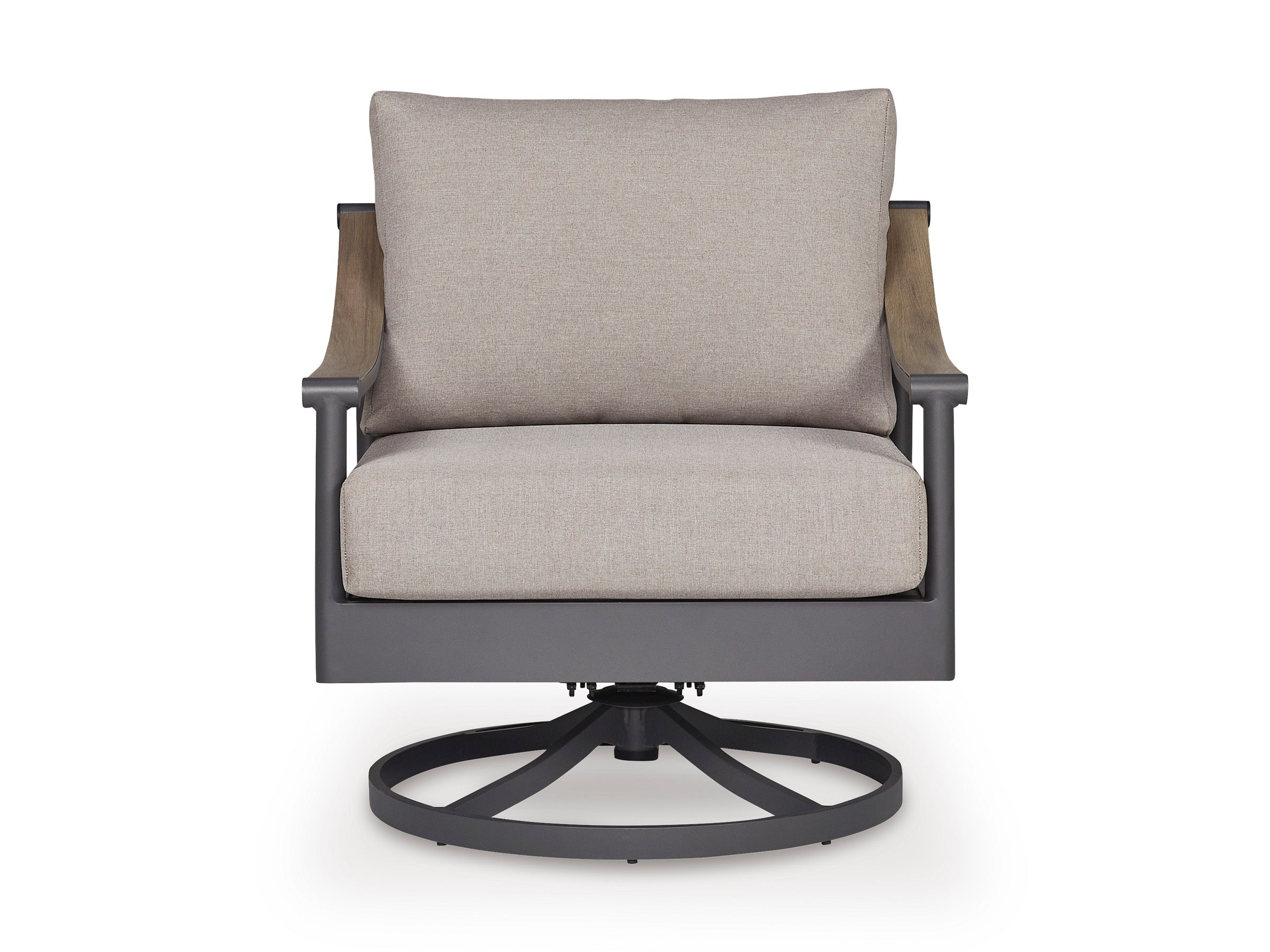 Ocean Beach Gray Swivel Lounge w/ Cushion