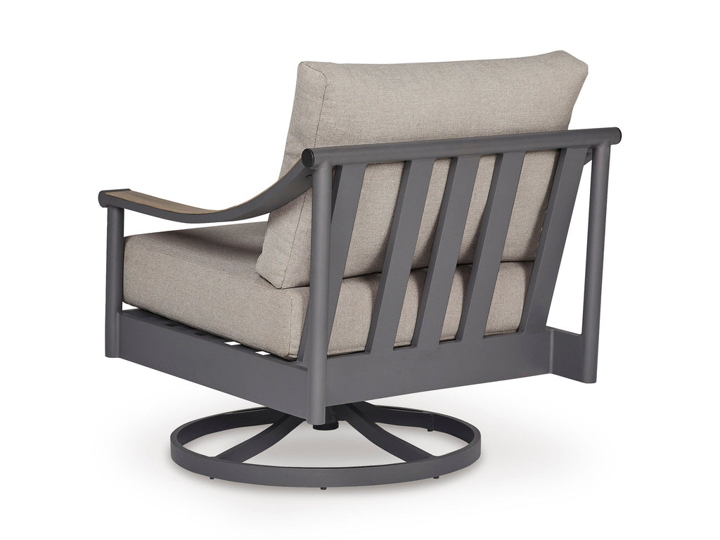 Ocean Beach Gray Swivel Lounge w/ Cushion