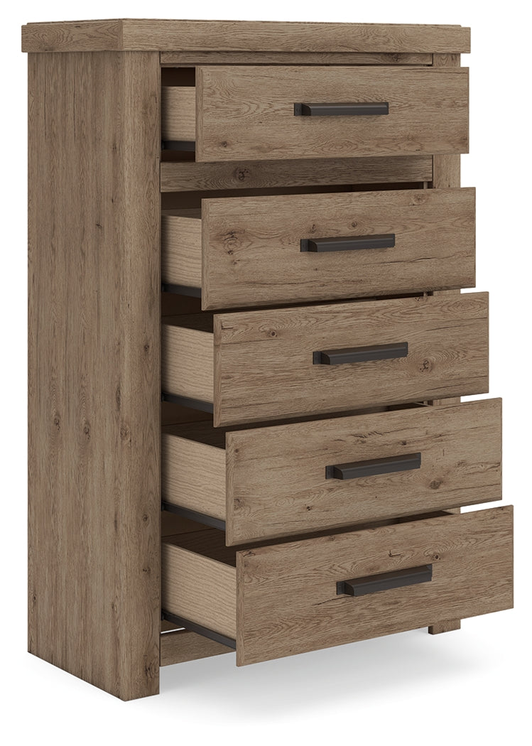 Oliandon Light Brown Chest of Drawers
