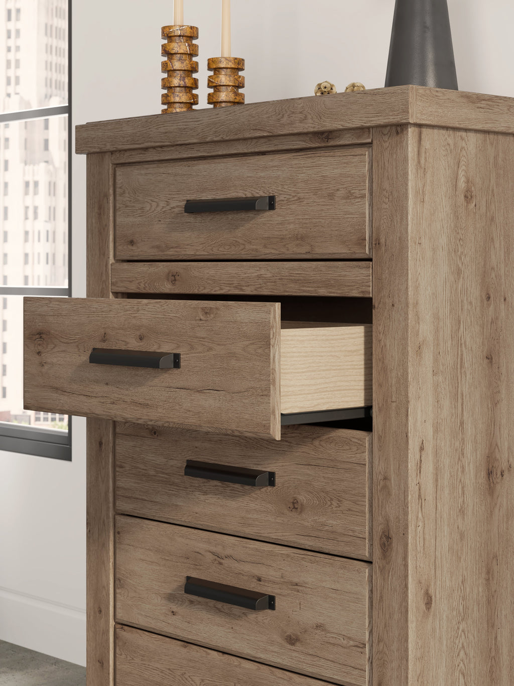 Oliandon Light Brown Chest of Drawers