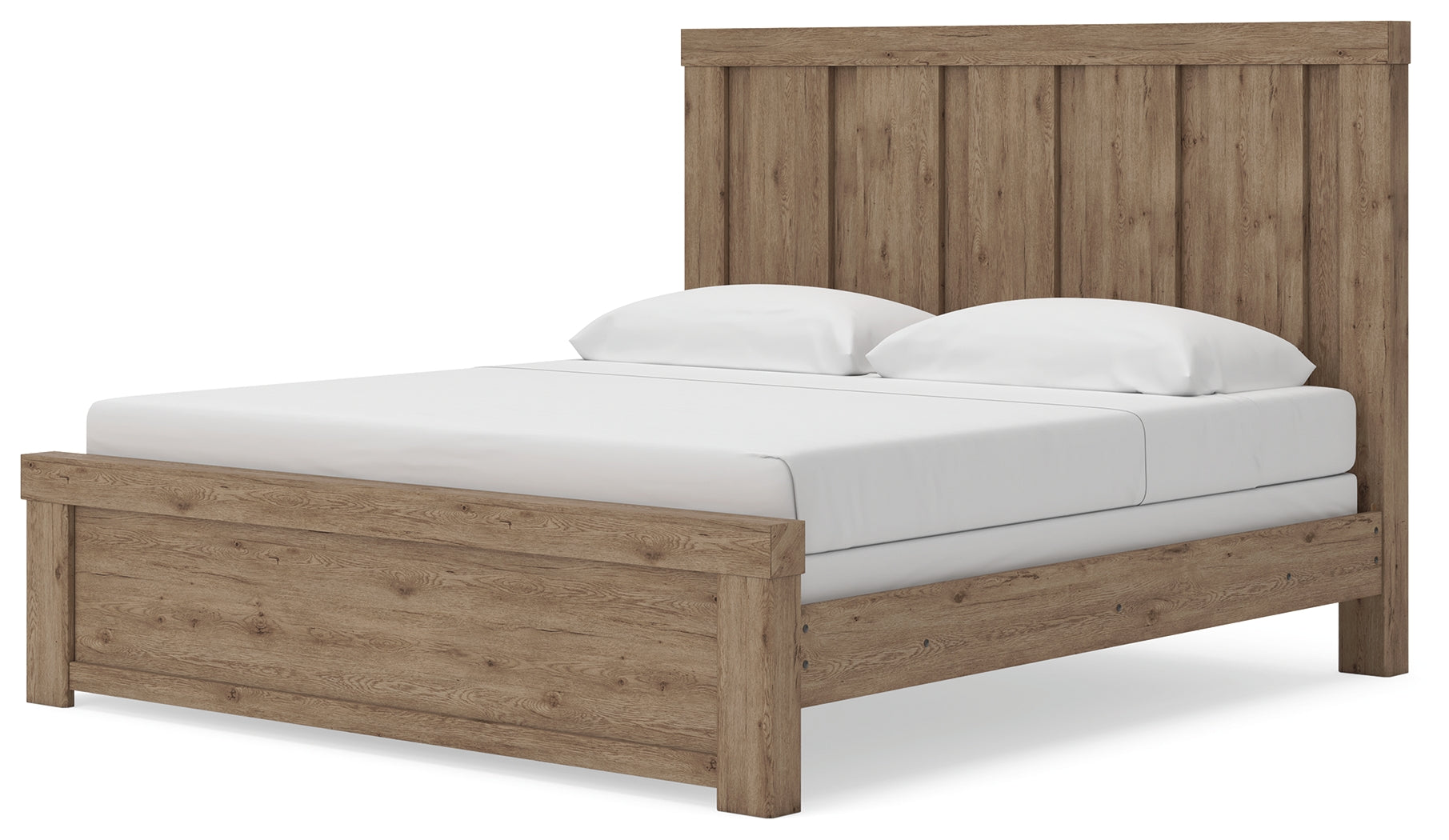 Oliandon Light Brown King Panel Bed