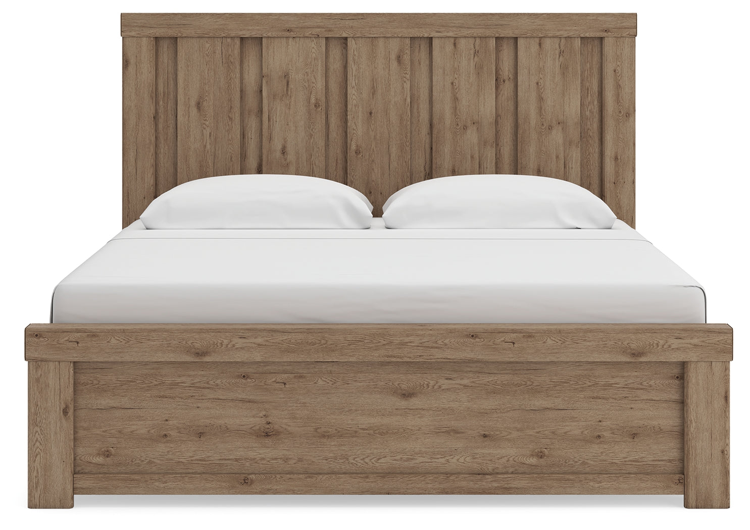Oliandon Light Brown King Panel Bed