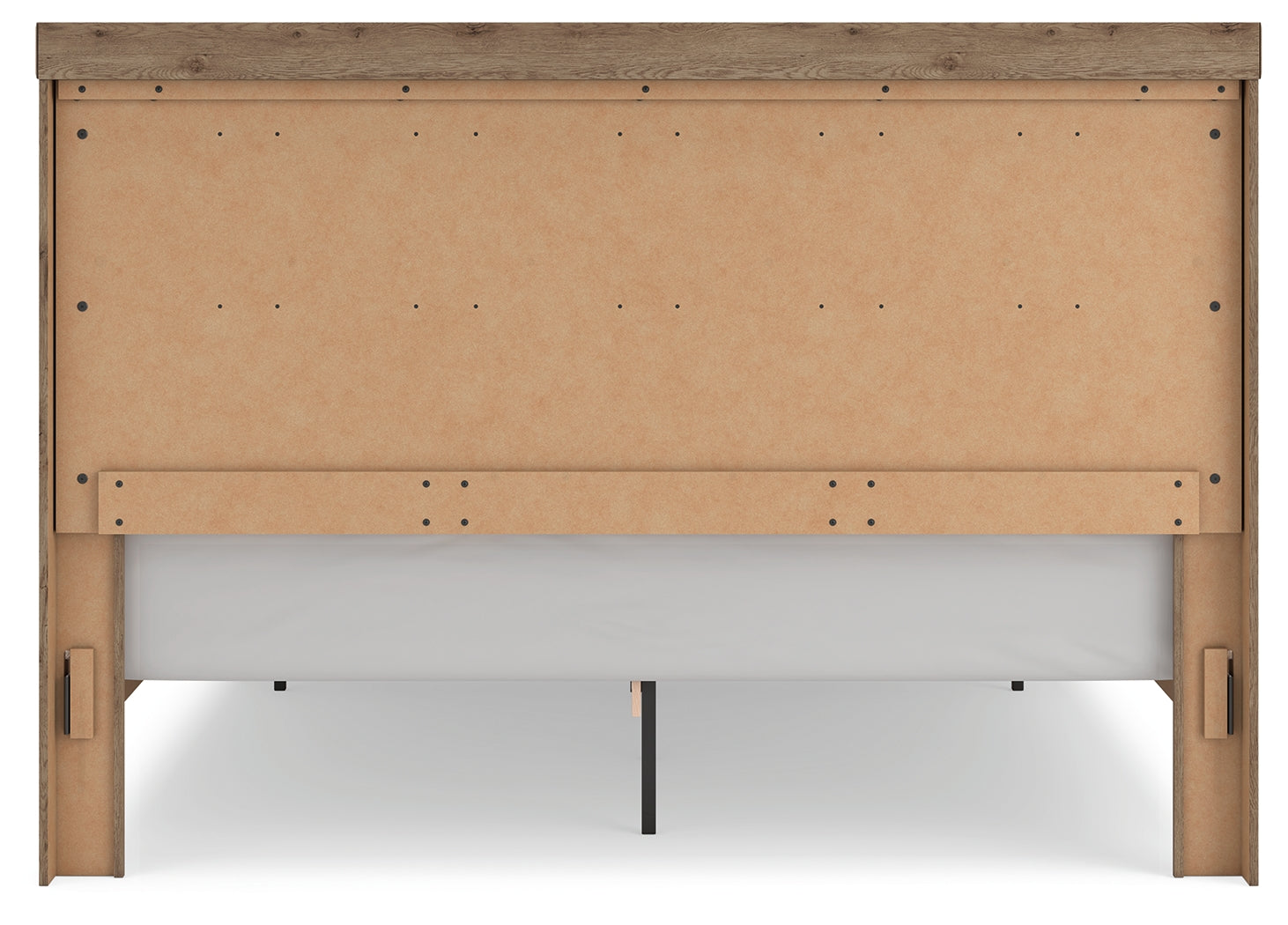 Oliandon Light Brown King Panel Storage Bed