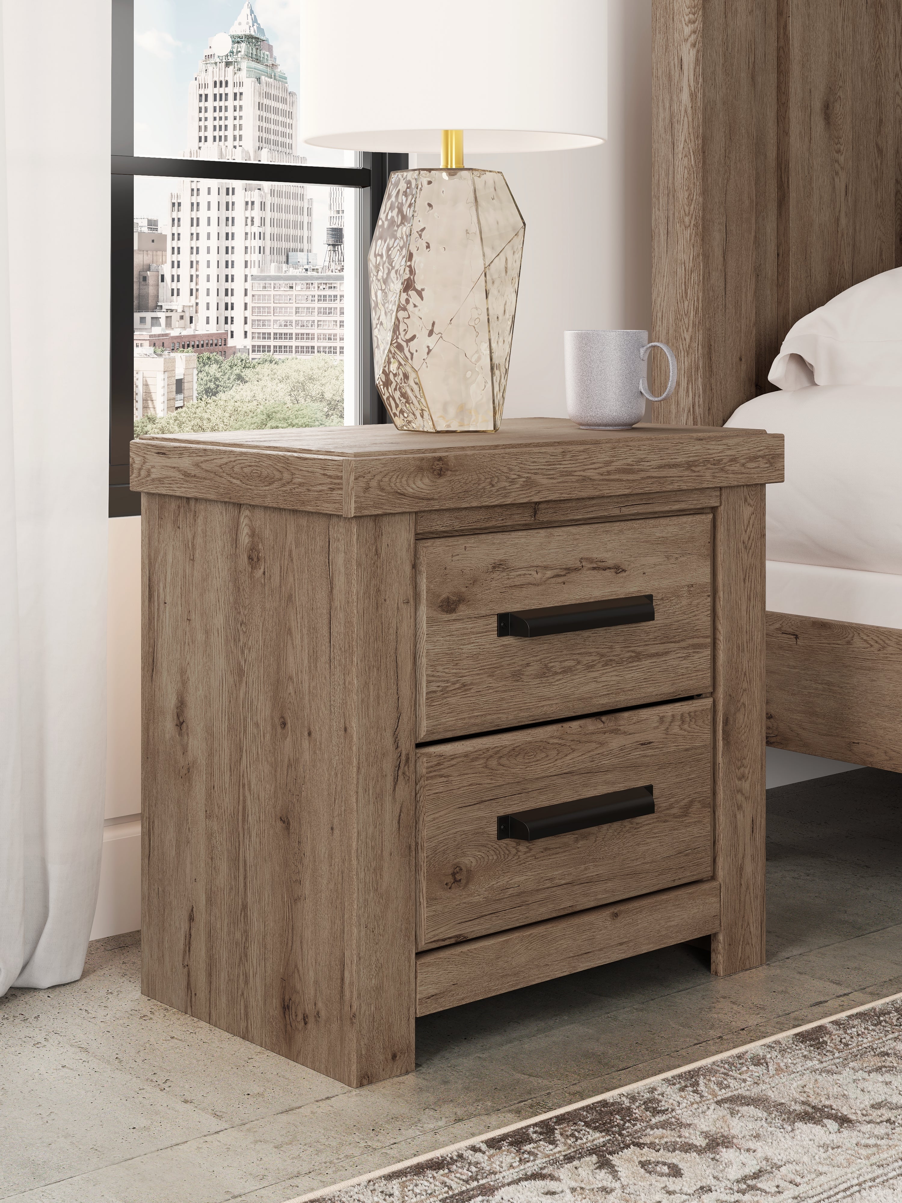 Oliandon Light Brown Nightstand