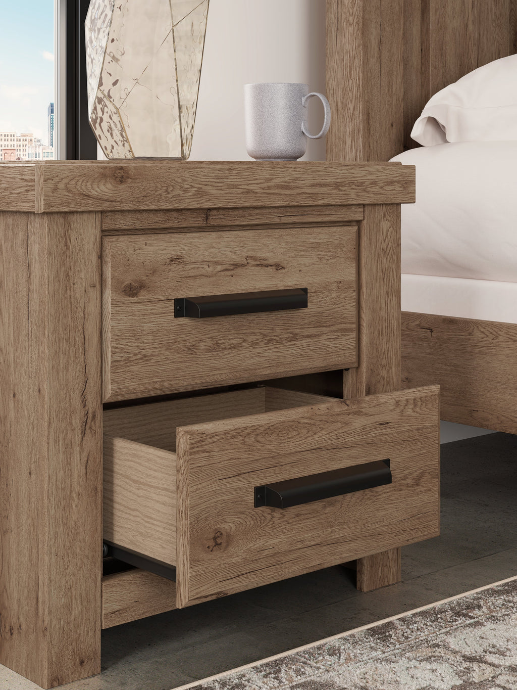Oliandon Light Brown Nightstand