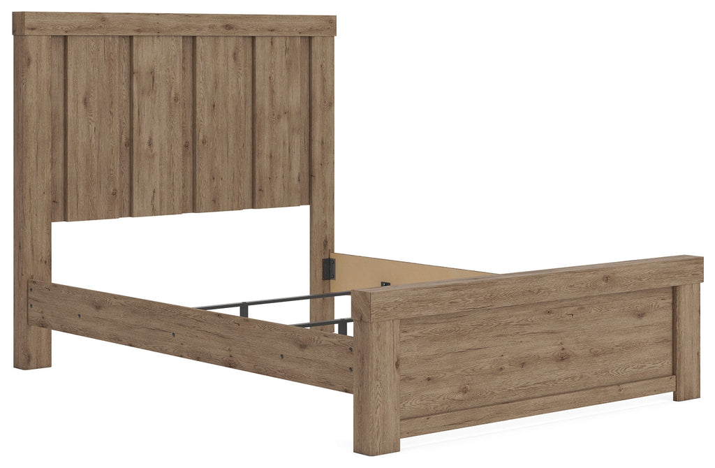 Oliandon Light Brown Queen Panel Bed
