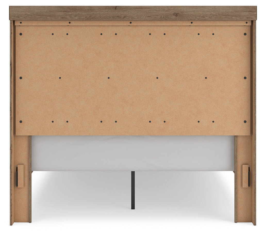 Oliandon Light Brown Queen Panel Storage Bed