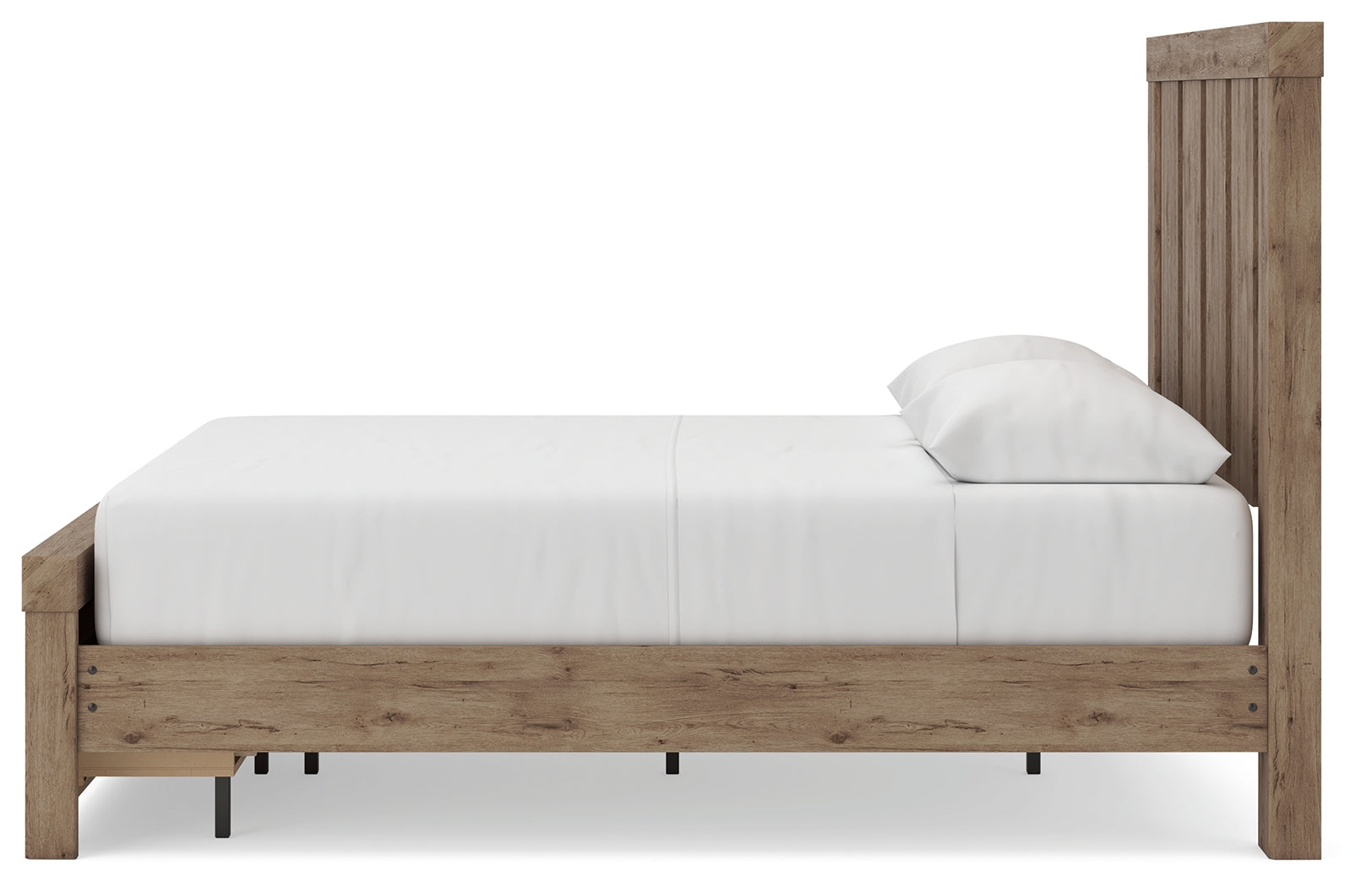 Oliandon Light Brown Queen Panel Storage Bed