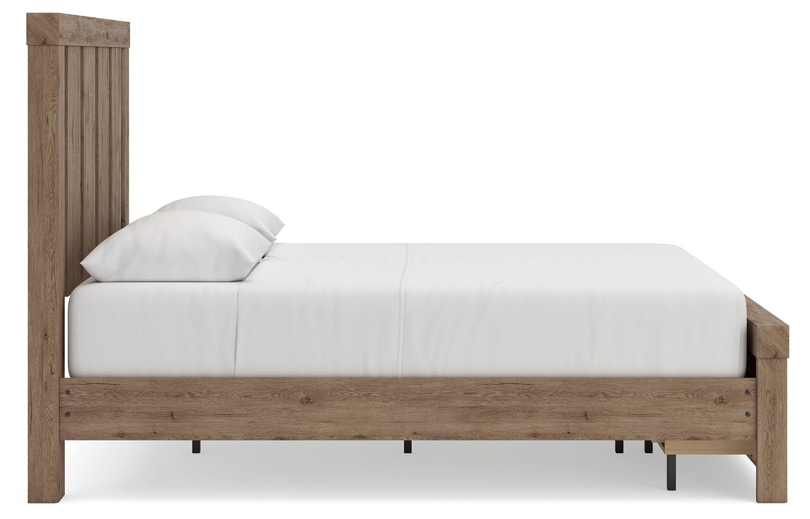 Oliandon Light Brown Queen Panel Storage Bed