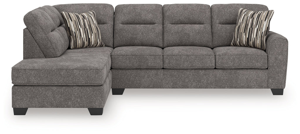 Olten Graphite 2-Piece LEF Sectional with Chaise