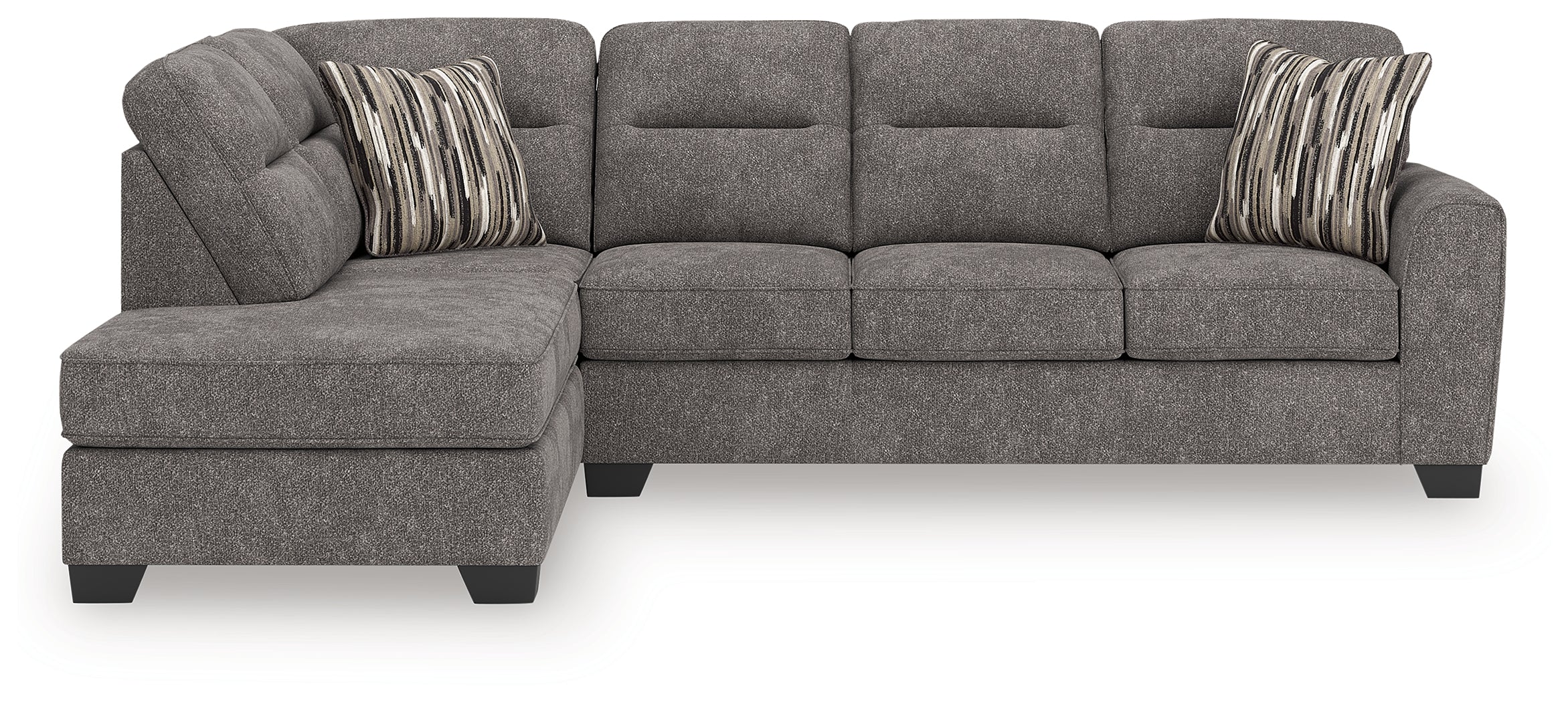 Olten Graphite 2-Piece LEF Sectional with Chaise