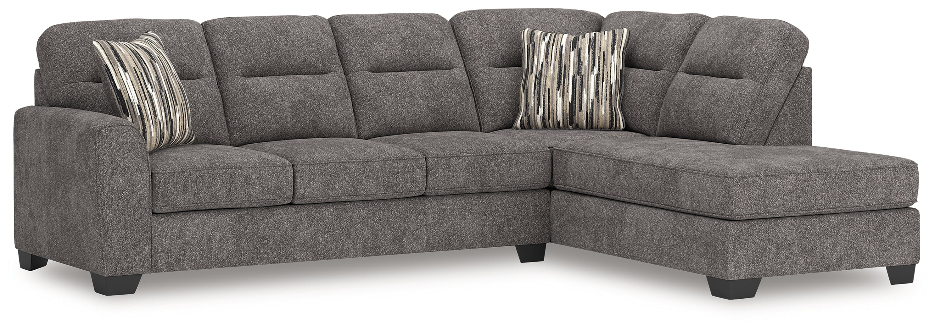 Olten Graphite 2-Piece Sectional with Chaise