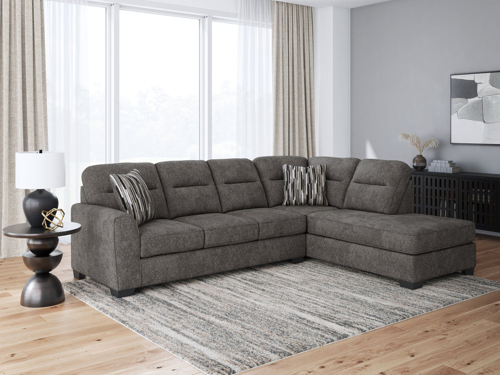Olten Graphite 2-Piece Sectional with Chaise