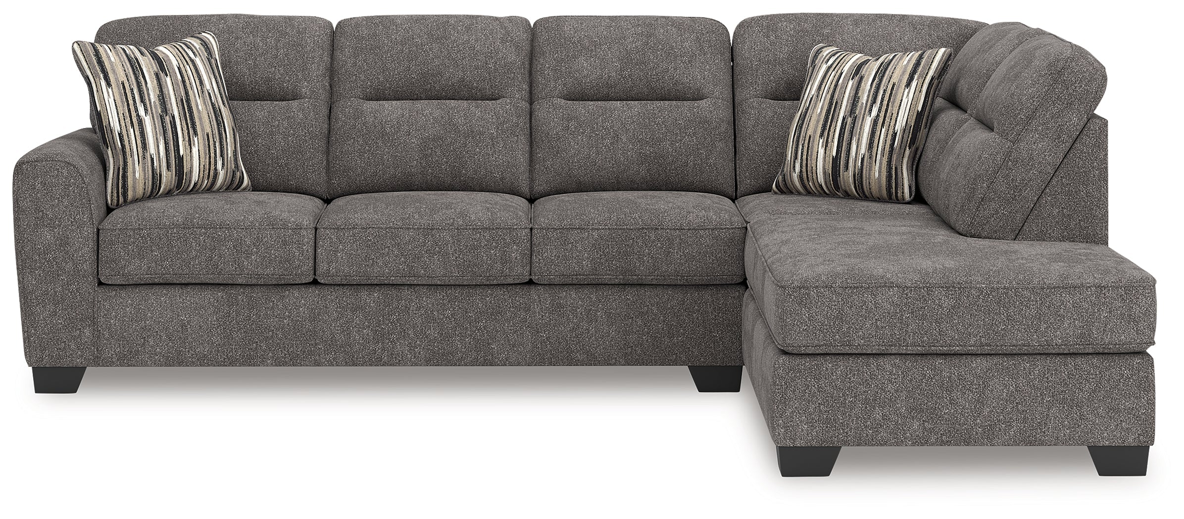 Olten Graphite 2-Piece Sectional with Chaise