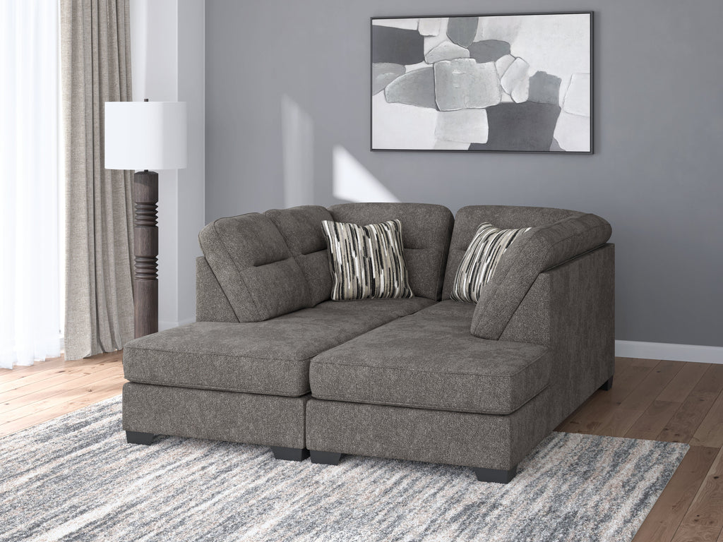 Olten Graphite 2-Piece Super Chaise